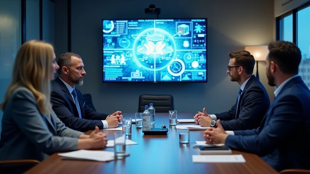 Sophisticated conference room in Baltimore with advanced AV integration and engaged professionals